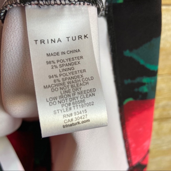 Trina Turk Sweetheart Floral Print Sheath Dress - Picture 9 of 9